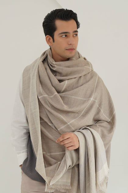 Handwoven Cashmere Double Side Oversize Shawl | Kashmir Loom