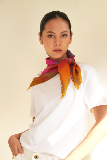 Handwoven Cashmere Twill Weave Neck Scarf | Kashmir Loom