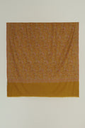 Kashmir Loom Sozni Jaaldar Hand Embroidered Cashmere Shawl Green Gold