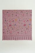 Kashmir Loom Kani Nishat Jaal Hand Woven Cashmere Shawl Tea Rose
