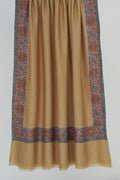 Kashmir Loom  Kashmir Loom Hand Embroidered Cashmere Shawl Gold