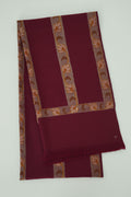 Kashmir Loom Kani Abdar Hand Woven Cashmere Scarf Maroon