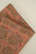 Kashmir Loom Sozni Jamawar Hand Embroidered Pashmina Shawl Coral