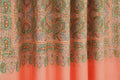 Sozni Jamawar Hand Embroidered Pashmina Shawl Coral