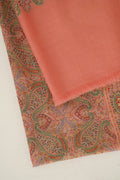 Kashmir Loom Sozni Jamawar Hand Embroidered Pashmina Shawl Coral