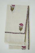 Kashmir Loom Zaza Allover Buti Hand Embroidered Cashmere Shawl Ivory