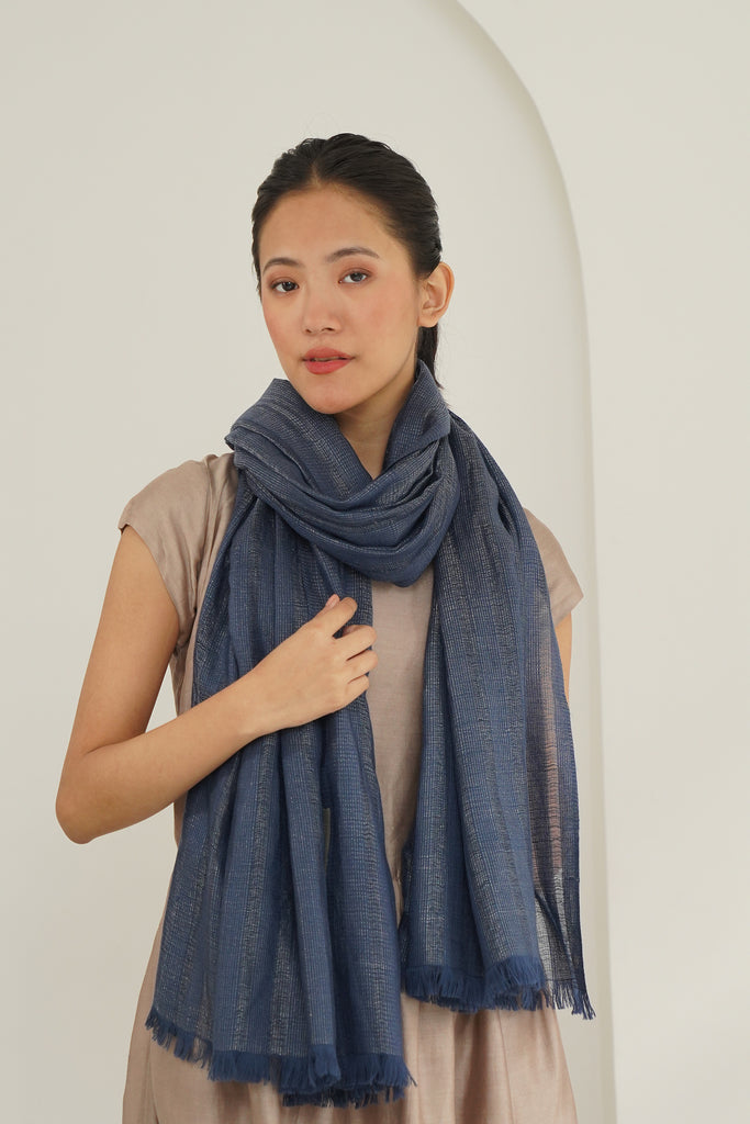 新品タグ付きDeuxieme Classe KASHMIR LOOMSHAWL Handwoven Metallic Cashmere Shawl | Kashmir Loom