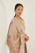 Kashmir Loom Sozni Keshkeshan Bail Buta Hand Embroidered Pashmina Shawl Castle