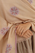 Kashmir Loom Sozni Keshkeshan Bail Buta Hand Embroidered Pashmina Shawl Castle
