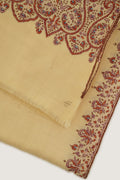 Kashmir Loom Sozni Palledar Hand Embroidered Pashmina Shawl Butter