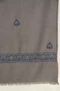 Kashmir Loom Sozni Nazlidor Butidar Hand Embroidered Pashmina Shawl Pebble
