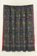 Kashmir Loom Kani Gul Jama Hand Woven Pashmina Shawl Charcoal