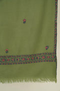 Kashmir Loom Sozni Fardauz Hand Embroidered Pashmina Shawl Peridot