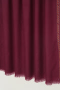 Sozni Edge Bail Hand Embroidered Pashmina Shawl Cabernet