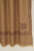 Kashmir Loom Sozni Aylin Corner Buta Hand Embroidered Pashmina Shawl Tanin