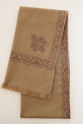 Kashmir Loom Sozni Aylin Corner Buta Hand Embroidered Pashmina Shawl Tanin
