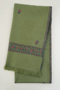 Kashmir Loom Sozni Fardauz Hand Embroidered Pashmina Shawl Peridot