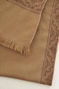 Kashmir Loom Sozni Aylin Corner Buta Hand Embroidered Pashmina Shawl Tanin