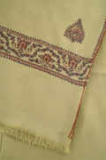 Kashmir Loom Sozni Nazlidor Butidar Hand Embroidered Pashmina Shawl Sage