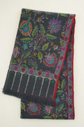 Kashmir Loom Kani Gul Jama Hand Woven Pashmina Shawl Charcoal