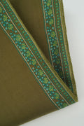 Kashmir Loom Sozni Edge Bail Hand Embroidered Pashmina Shawl Herb