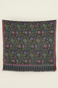 Kashmir Loom Kani Gul Jama Hand Woven Pashmina Shawl Charcoal