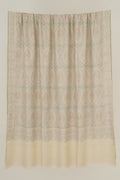 Kashmir Loom Sozni Neem Jamawar Hand Embroidered Pashmina Shawl Ivory Multi