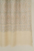 Kashmir Loom Sozni Neem Jamawar Hand Embroidered Pashmina Shawl Ivory Multi