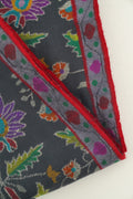 Kashmir Loom Kani Gul Jama Hand Woven Pashmina Shawl Charcoal
