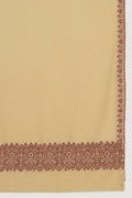 Kashmir Loom Sozni Palledar Hand Embroidered Pashmina Shawl Butter