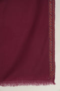 Sozni Edge Bail Hand Embroidered Pashmina Shawl Cabernet