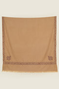 Kashmir Loom Sozni Aylin Corner Buta Hand Embroidered Pashmina Shawl Tanin