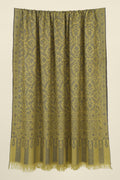 Kashmir Loom Kani Marziya Jaaldar Hand Woven Pashmina Shawl Sage Smoke
