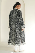 Nouran Hand Embroidered Wool Choga Black