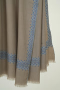 Kashmir Loom Sozni Arzu Dordar Hand Embroidered Pashmina Shawl Stone