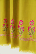 Kahsmir Loom Gul Kasdi Palledar Hand Embroidered Pashmina Stole Macha