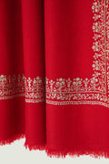 Kashmir Loom Rida Jaali Baildar Hand Embroidered Pashmina Stole Carmine