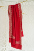 Kashmir Loom Rida Jaali Baildar Hand Embroidered Pashmina Stole Carmine