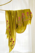 Kahsmir Loom Gul Kasdi Palledar Hand Embroidered Pashmina Stole Macha