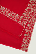 Kashmir Loom Rida Jaali Baildar Hand Embroidered Pashmina Stole Carmine