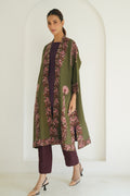 Long Buta Hand Embroidered Wool Choga Bosco