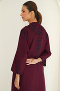Mehrin Hand Embroidered Wool Choga Port
