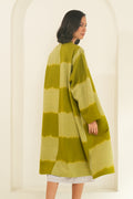 Kashmir Loom Ikat Tableau Cashmere Coat Mochi Nature