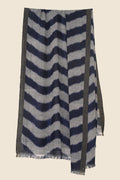 Kashmir Loom Chevron Ikat Cashmere Shawl 100 x 215 cms