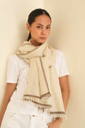 Kashmir Loom Rim Cashmere Large Shawl 115 x 230 cms