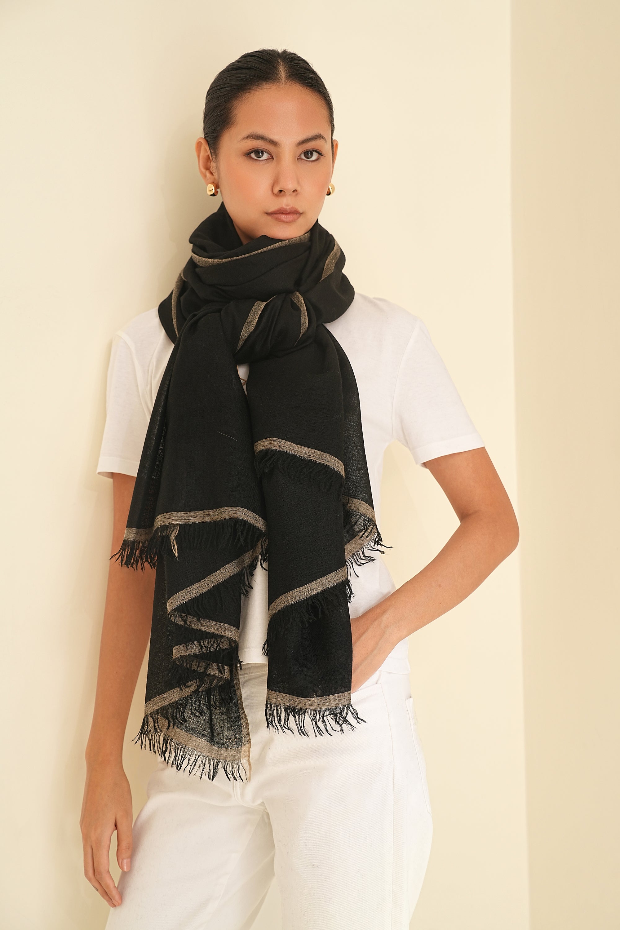 Rim Cashmere Large Shawl 115 x 230 cms