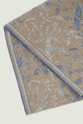 Kashmir Loom Sozni Jaaldar Hand Embroidered Pashmina Stole Natural Blue