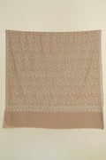 Kashmir Loom Sozni Jaaldar Hand Embroidered Pashmina Shawl Natural