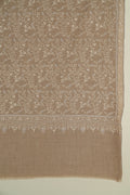 Kashmir Loom Sozni Jaaldar Hand Embroidered Pashmina Shawl Natural