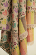 Kashmir Loom Kani Poppy Multi Buti Hand Woven Pashmina Shawl Kuklihut Multi
